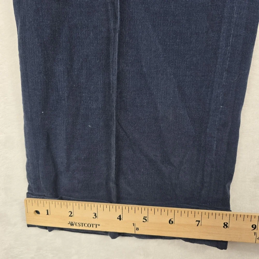 Majer Slacks Men's Vintage Pleated Corduroy Navy Blue‎ Size 36x32 Dress Pants